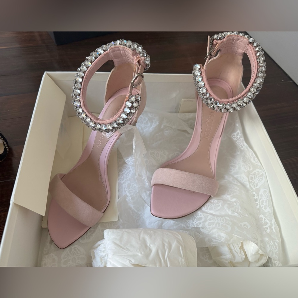 Alexander McQueen Elegant Pink Embellished Women's Heels